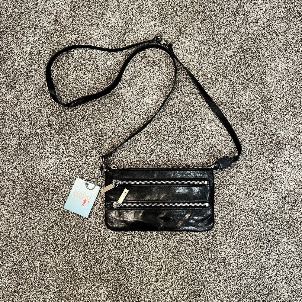 NWT HOBO Small Black Leather Crossbody bag